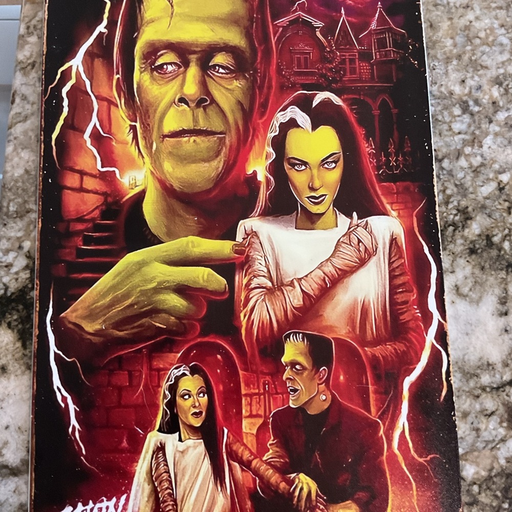 Frankenstein and Bride Art Poster